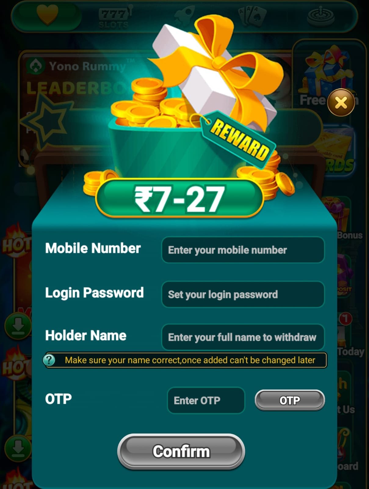 Yono Rummy Apk Account Create