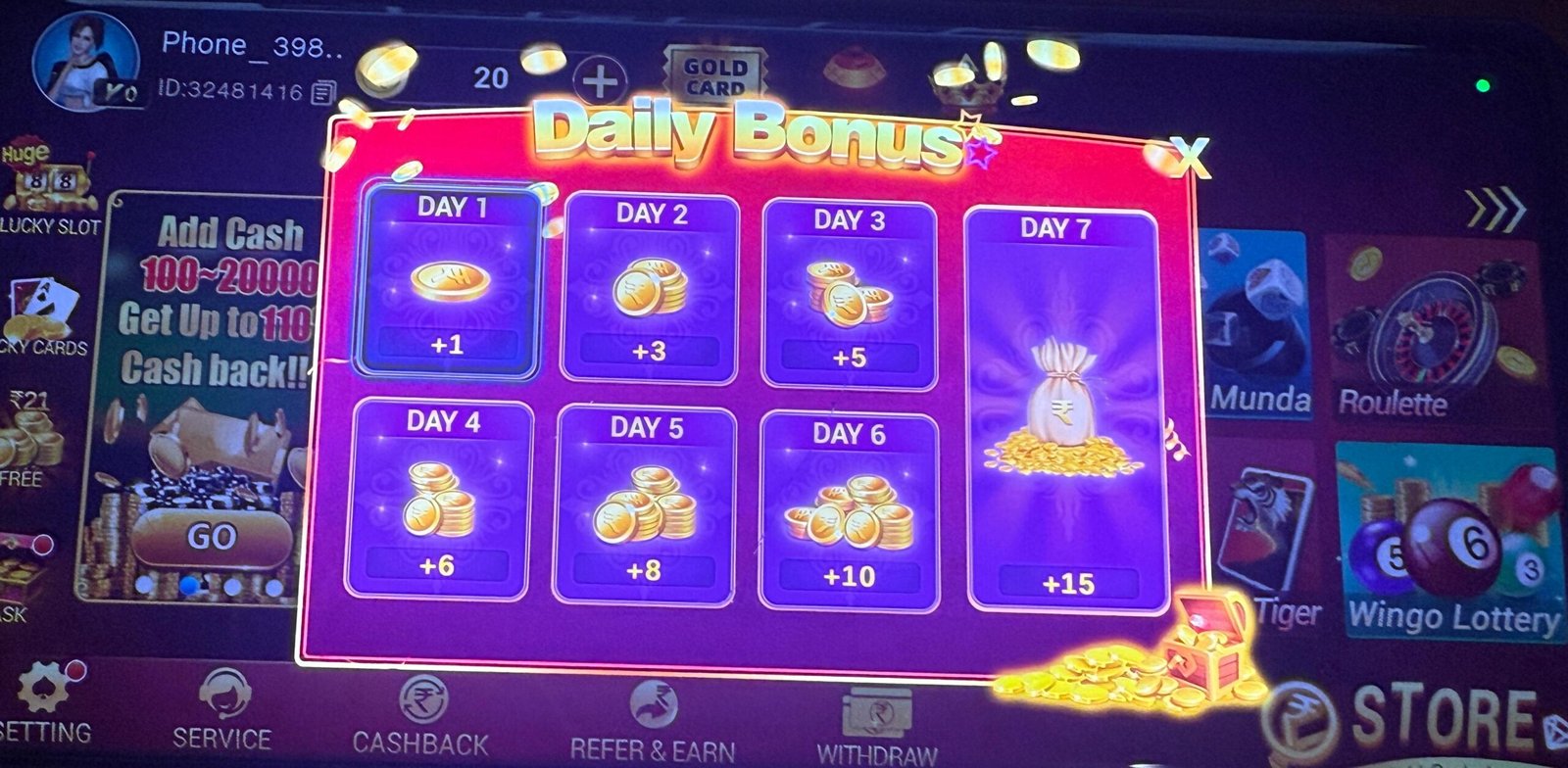 Teen Patti Refer Earn Daily Bonus