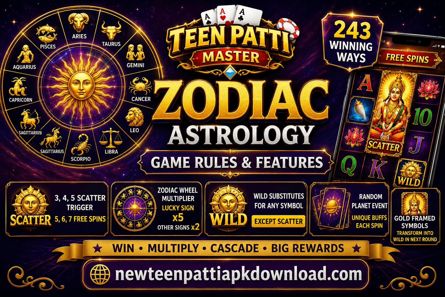 Teen Patti Master Zodiac Astrology Game Rules & Features